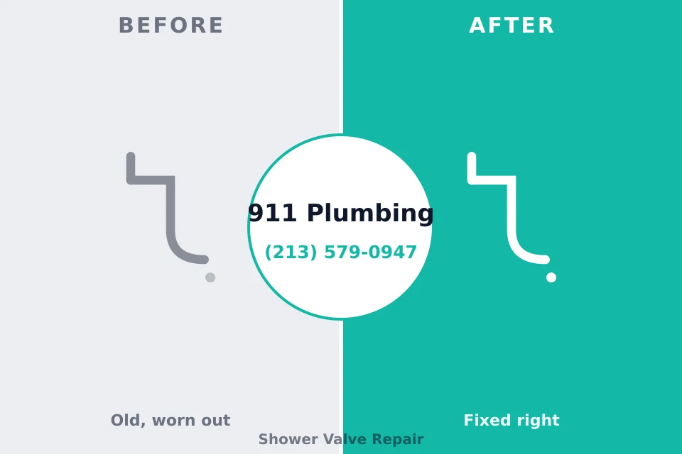 Before and after: plumbing repair Jennings, LA